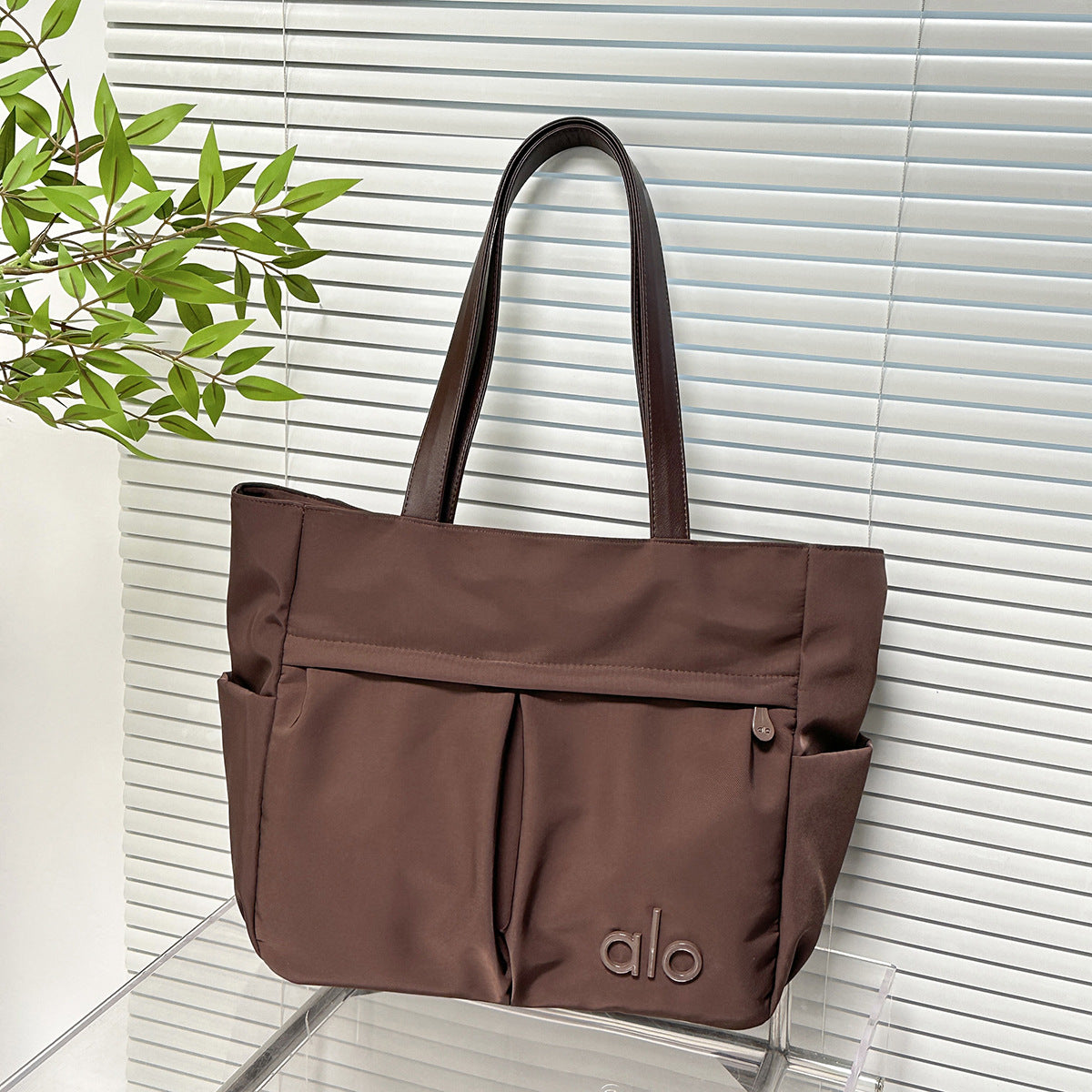 Textured Solid Color Simple Large Capacity Bags