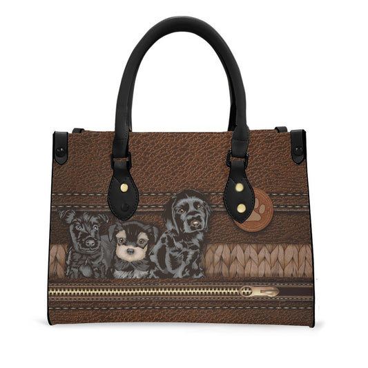 Women's Printed Sunflower Cow Leather Pet Vintage Bags