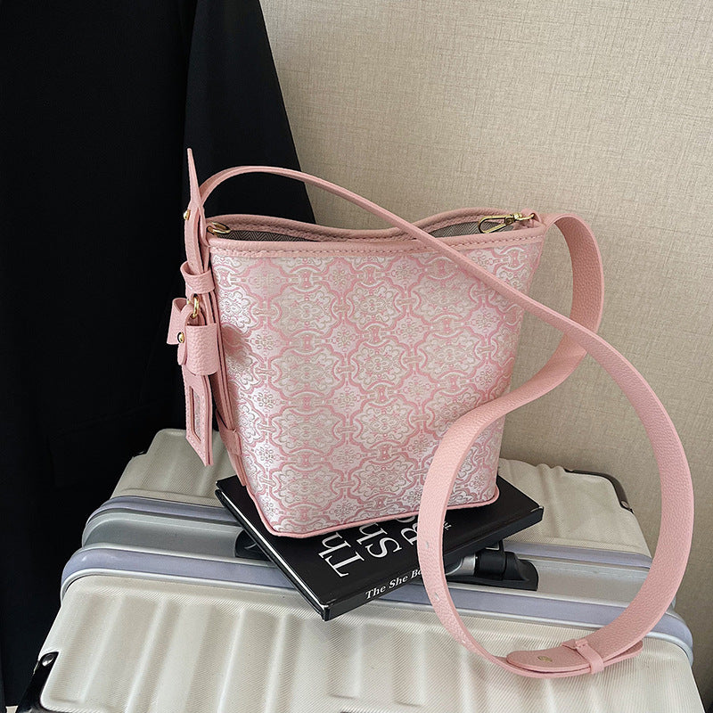 Chinese Style Song Dynasty Brocade Embroidered Portable Self-made Cloth Handmade Bucket Bags