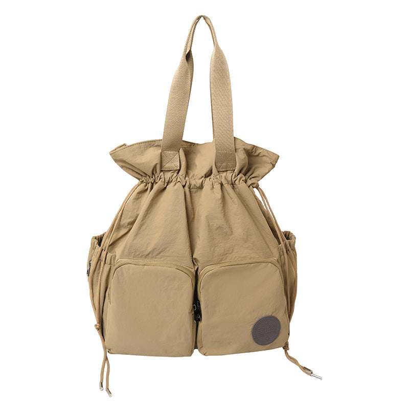 Large Capacity Drawstring Commuter Lightweight College Leisure Backpack