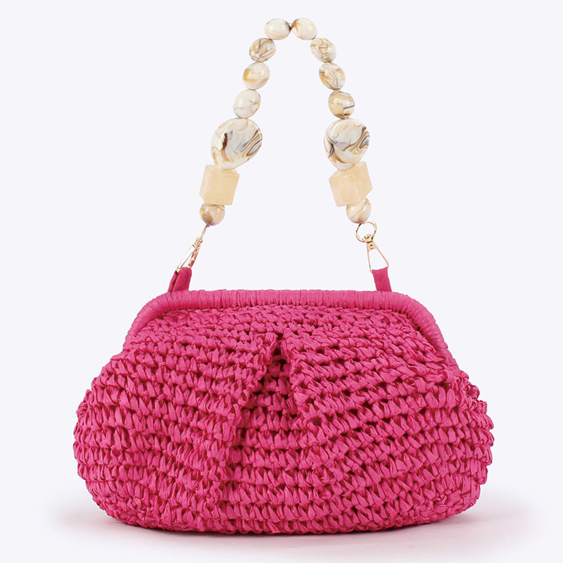 Women's Straw Fashion Personality Woven Seaside Vacation Daily Senior Women's Handbag