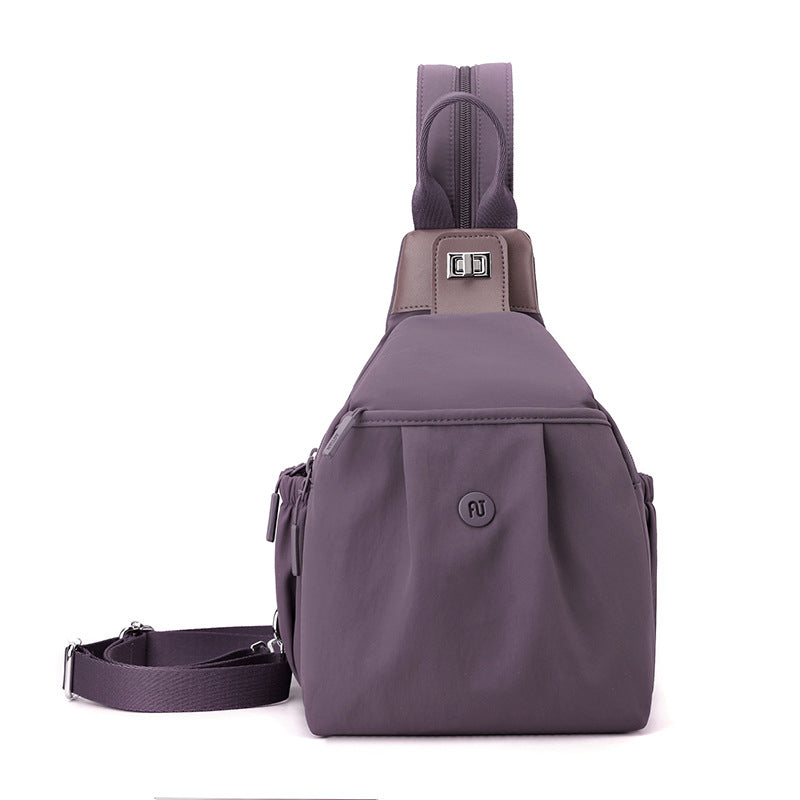 Trendy Female Lady Daily Commuter Slanted Leisure Backpack