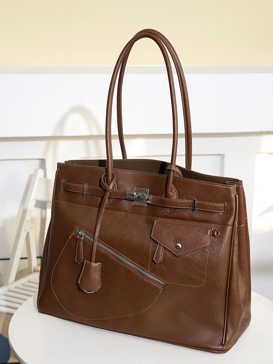 Women's Large Capacity Commuter Fashion Loose Simple Tote Bags