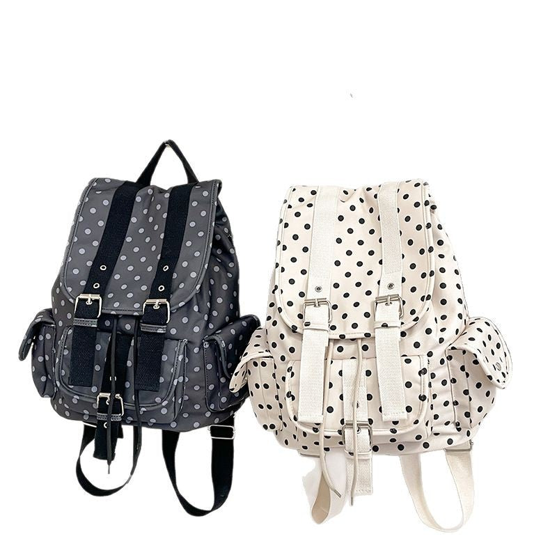Polka Dot Good-looking Female Korean Niche Campus Commuter Backpacks