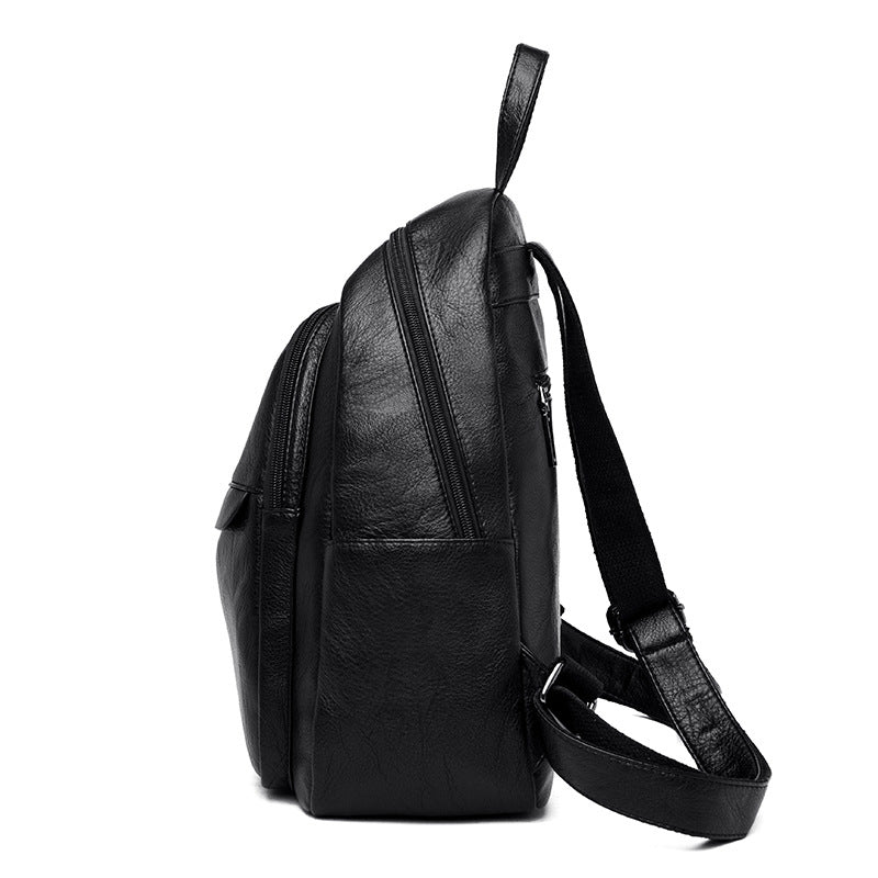 Women's Trendy Soft Leather Korean Style Fashion Women's Backpack