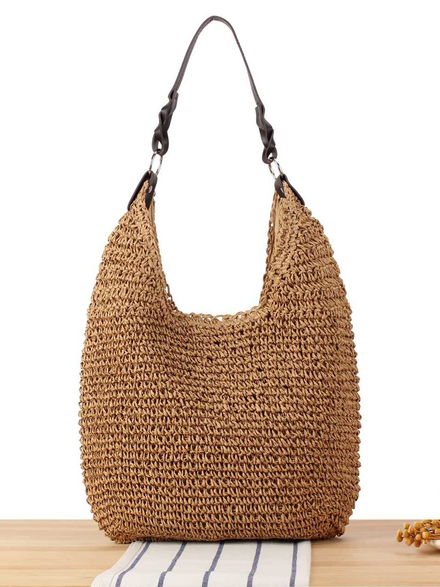 Women's Woven Straw Large Capacity Everyday Joker Bags