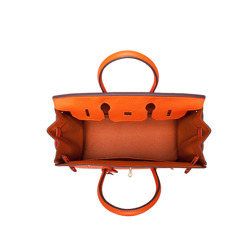 Women's First Layer Cowhide Texture Fashionable Korean Style Genuine Bags