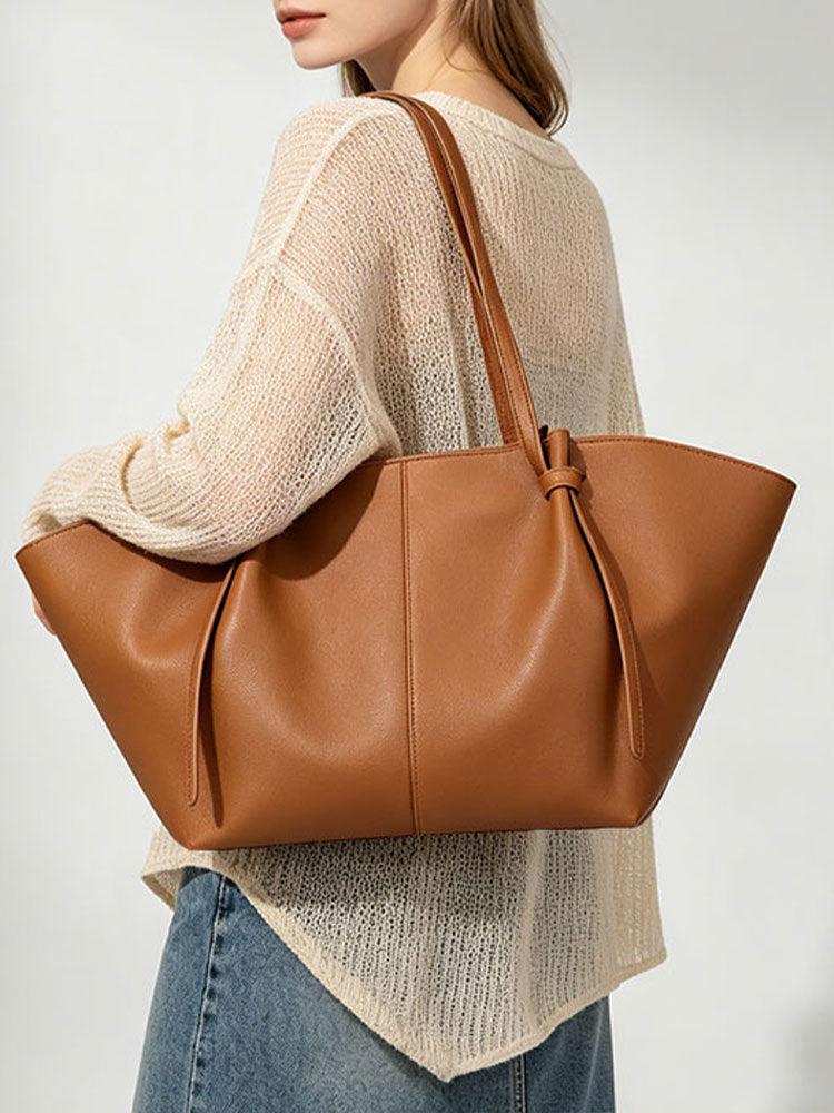 Women's High-grade French Style Simple Large Capacity Tote Bag