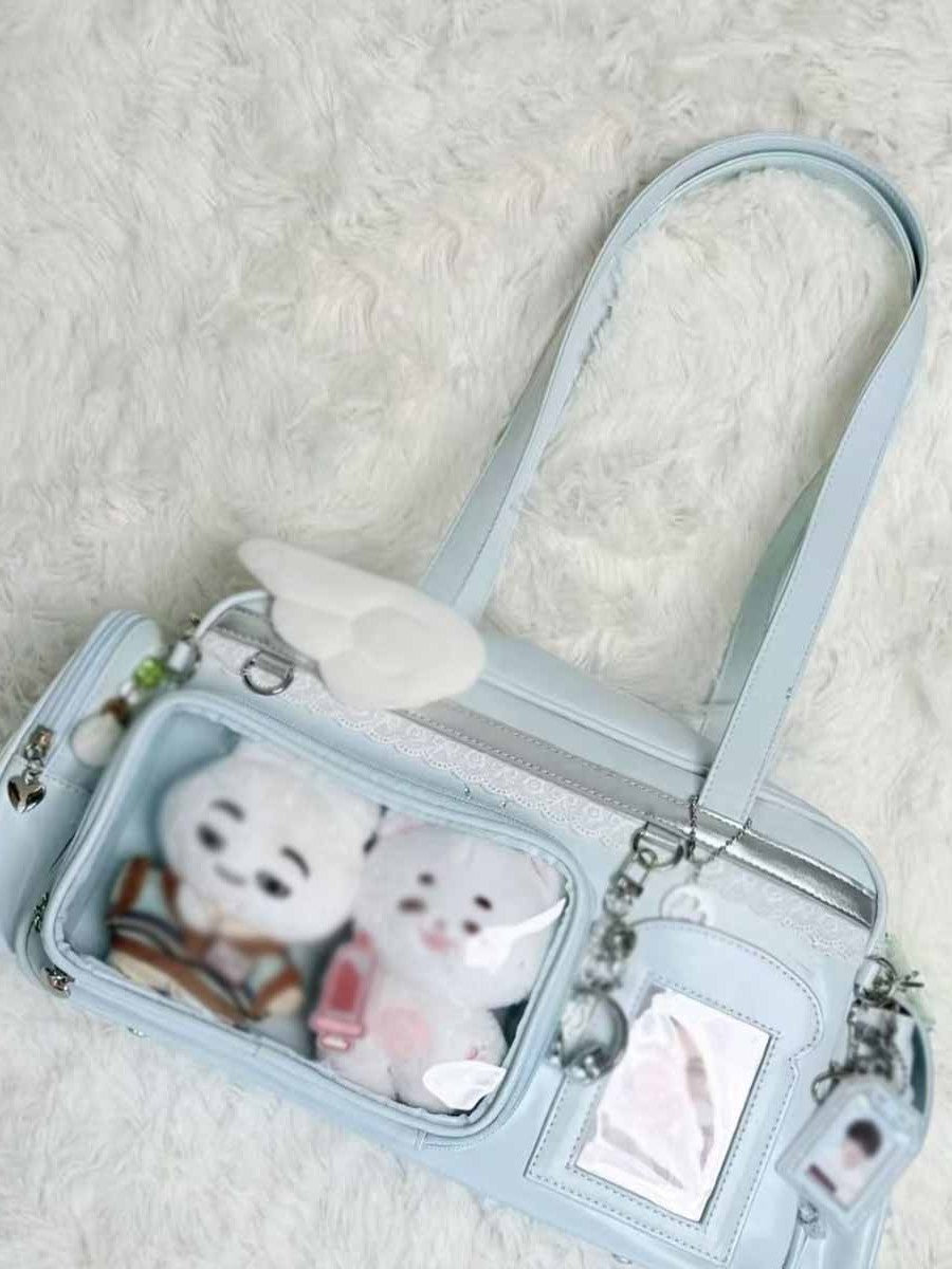 Doll Transparent Commuter Large Capacity Boston Tote Bag