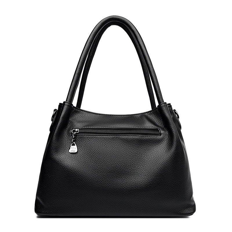 Women's Texture Soft Leather Commuter Simple Bags