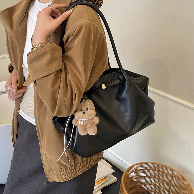 Style Large Capacity Underarm American Retro Commute Tote Bag