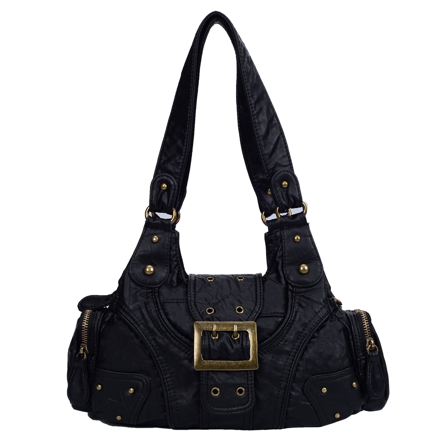 Popular Elegant Women's Washed Fashion Portable Shoulder Bags