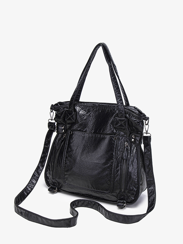 Fashion Stylish Women's Large Capacity Washed Tote Bag