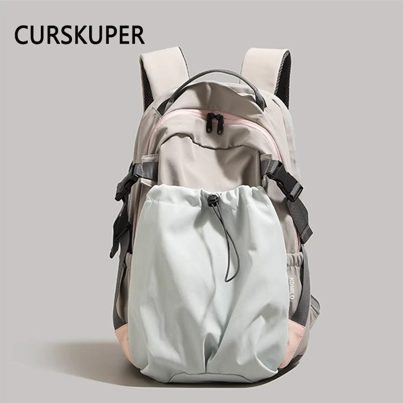 Retro Overalls Style Large Capacity Simple Lightweight Leisure Backpack