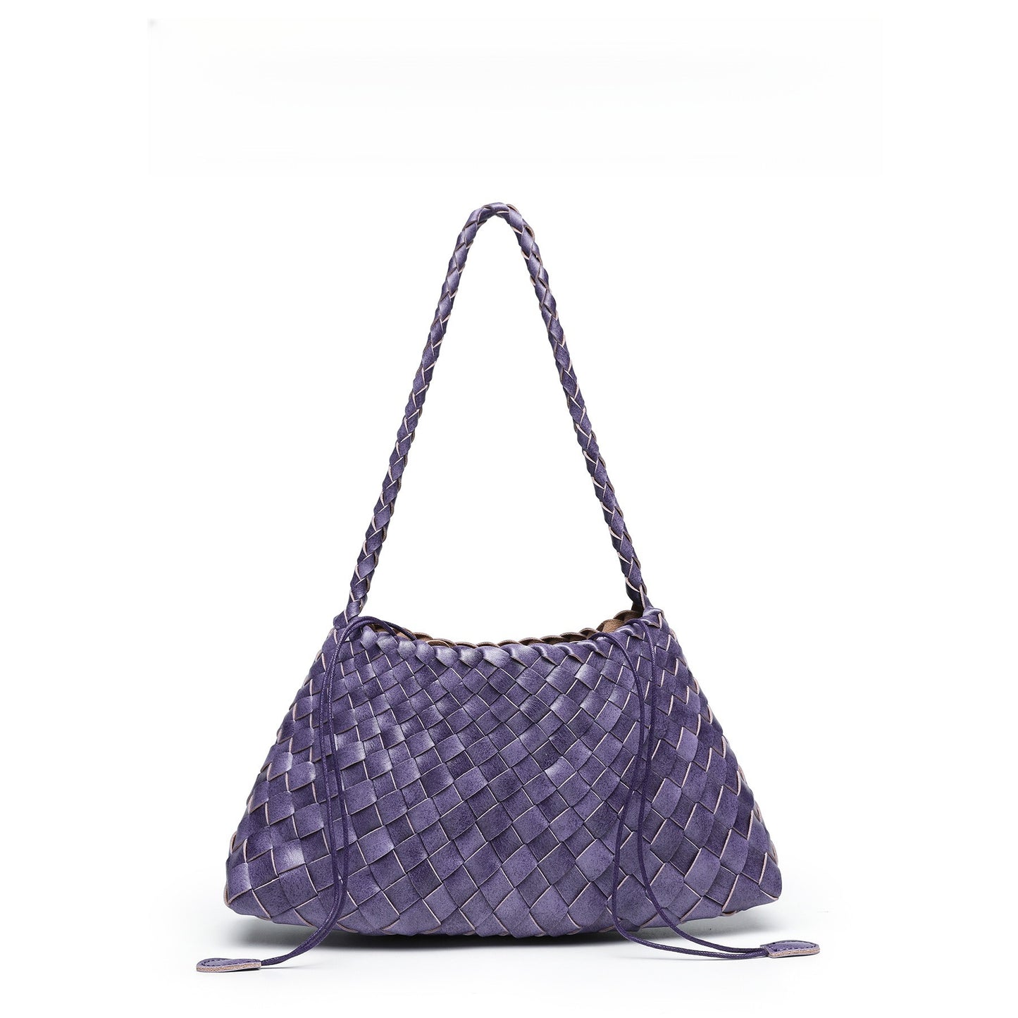 Women's Sense Authentic Leather Weave Underarm Versatile Vegetable Basket Women's Shoulder Bag