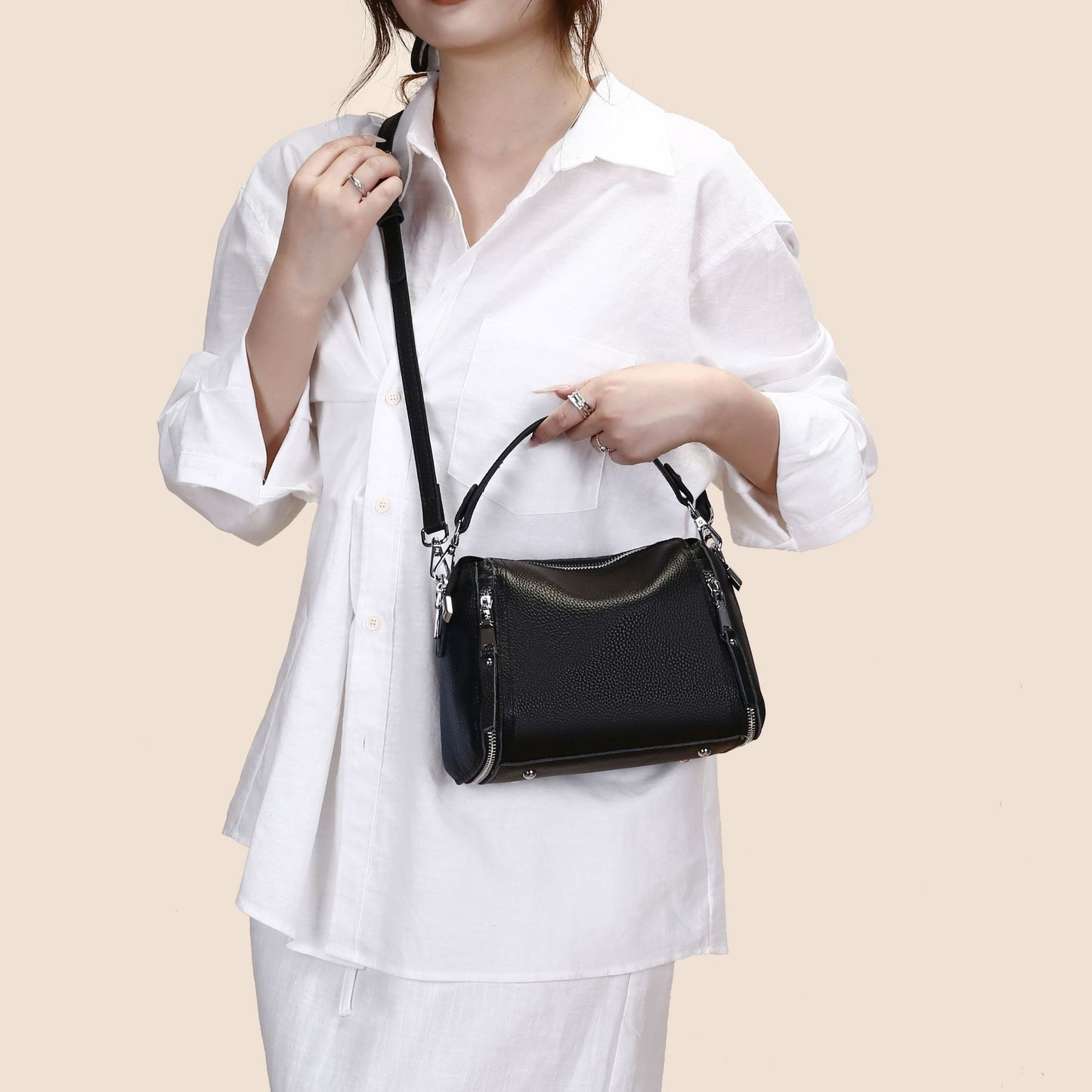 Women's Leather Large Capacity Single Affordable Luxury Handbags