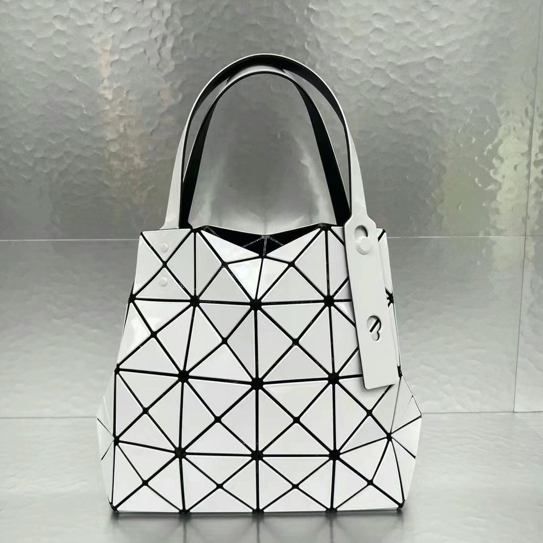 Women's March Hand Color Nail Diamond Box Geometric Rhombus Tote Bag