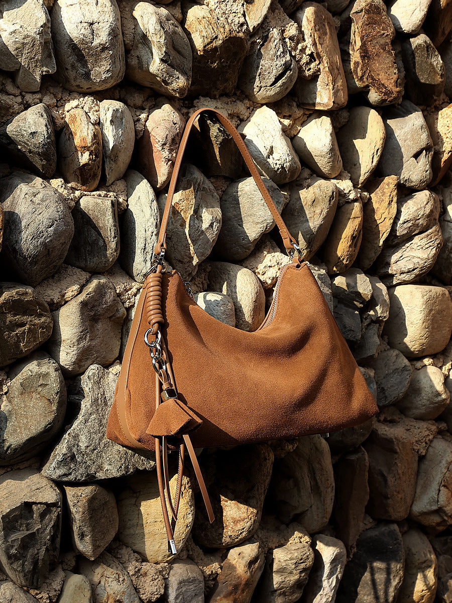 Retro Matte Cowhide Large Temperament Capacity Bags