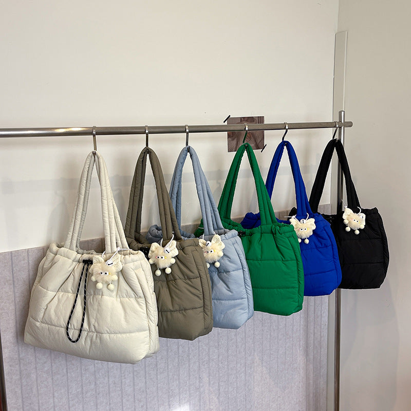 Women's Down Large Capacity Quilted Versatile Underarm Trendy Cotton Women's Shoulder Bag