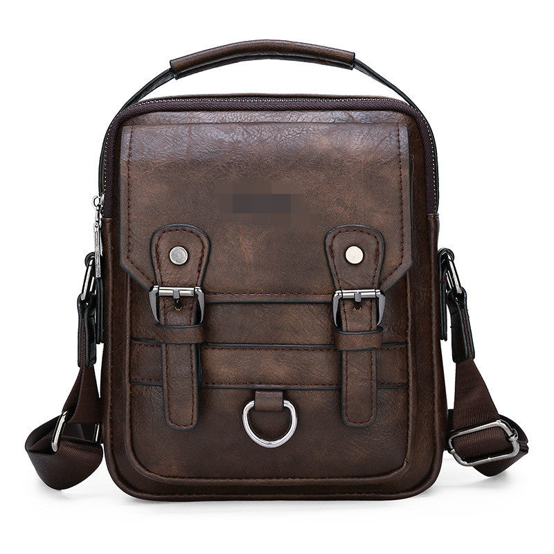 Men's Leather Vintage Fashion Vertical Pouch For Men's Messenger Bag