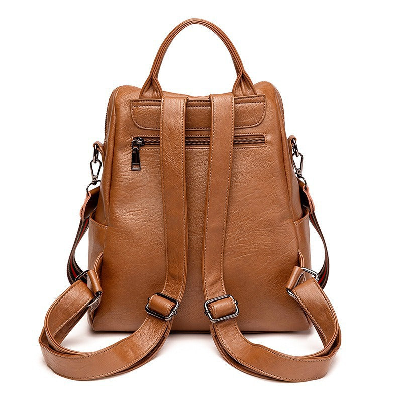 Women's Lightweight Spring Leather College Commuter Women's Backpack