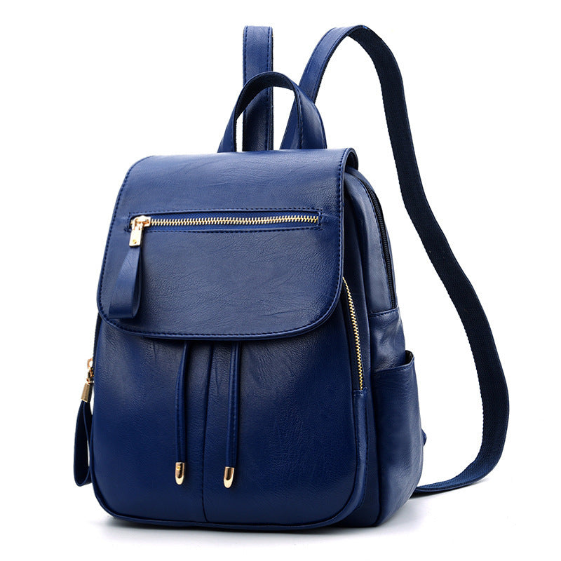 Women's Female Korean Style Soft Leather Women's Backpack