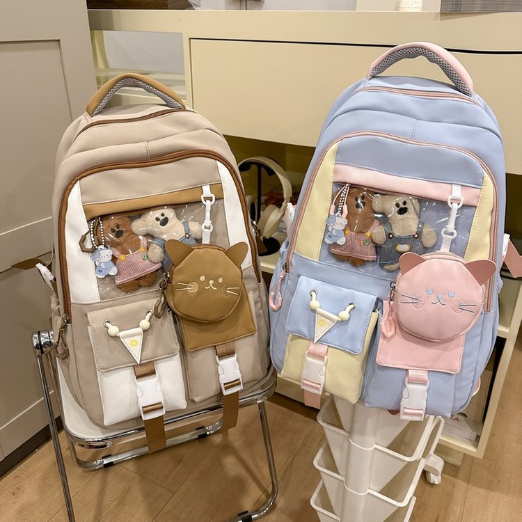 Korean Preppy Style Large Capacity Cartoon Cute Backpacks