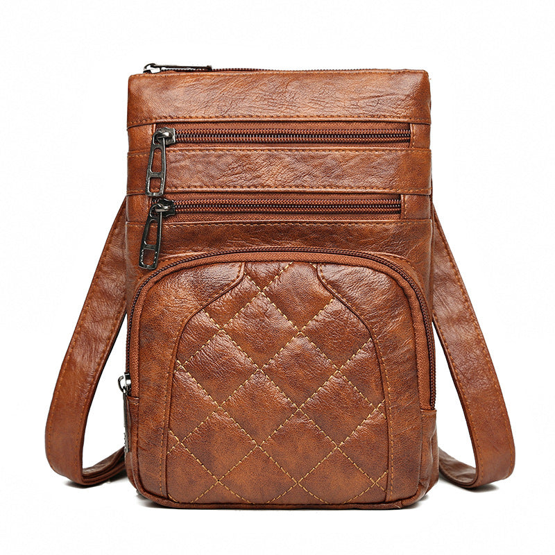 Women's Mobile Fashion Retro Soft Leather Summer Women's Messenger Bag