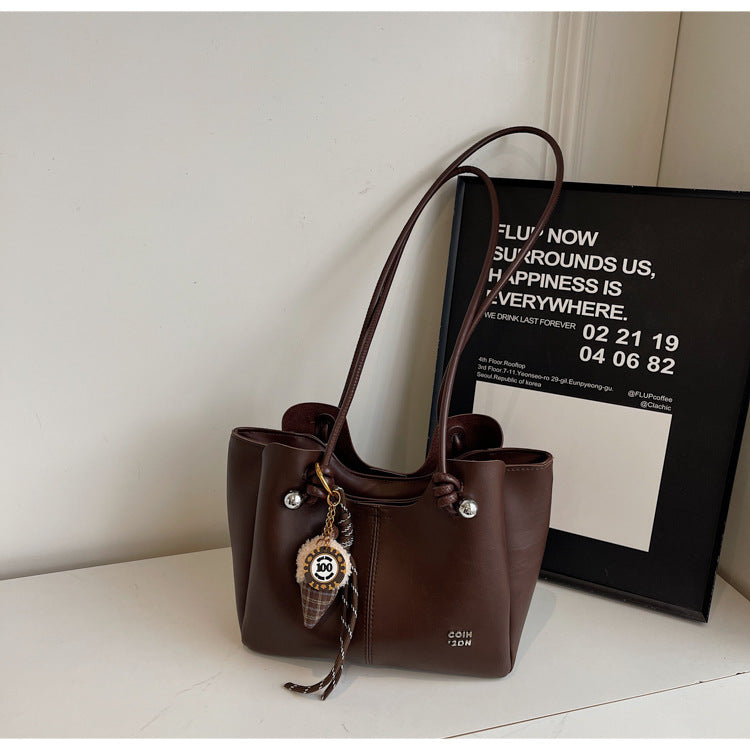 Women's Textured Commuting Large Winter Fashion Popular Western Shoulder Bags