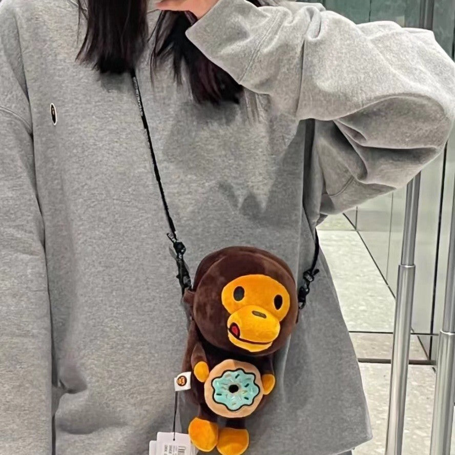 Popular Fashion Monkey Doll Donut Adult Mobile Phone Bag