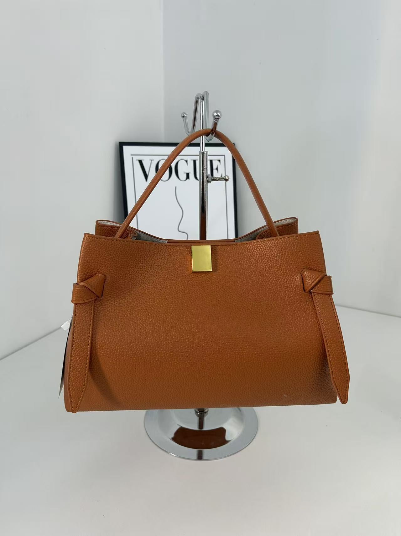 Pan-fried Meat Dumplings Authentic Leather Tactile Feel Women's Handbag