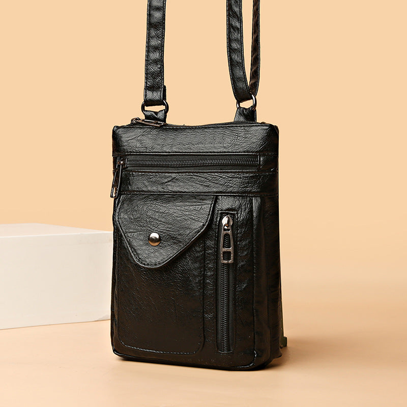 Women's Mobile Fashion Retro Soft Leather Summer Women's Messenger Bag