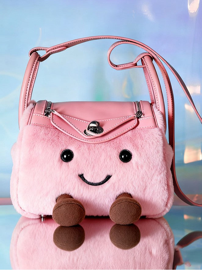 Knock Cute Fluffy Lindy One Portable Bags