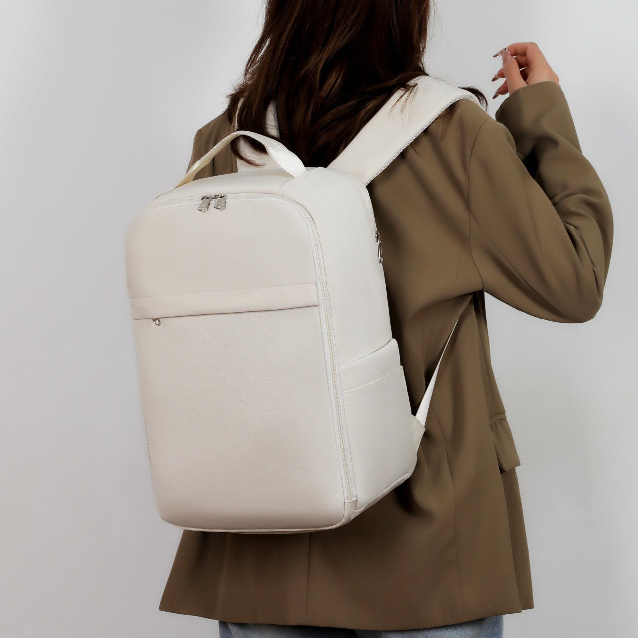 Trip Colorful Simple Solid Color Large Backpacks
