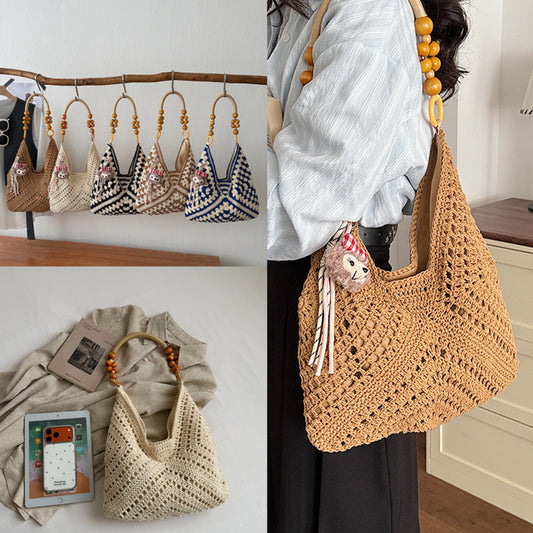 Woven Leisure Vacation Underarm Bohemian Large Women's Shoulder Bag