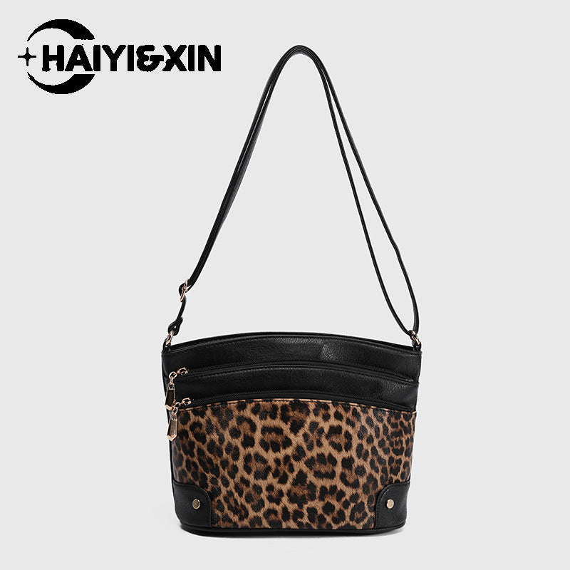 Women's Trendy Leopard Print Western Style High-grade Women's Shoulder Bag