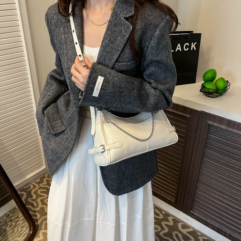 Women's Fashion Trendy Versatile Chain Large Capacity Underarm Bag
