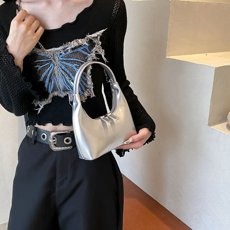 Women's Minority Fashion Glossy Textured Banquet Simple Women's Messenger Bag