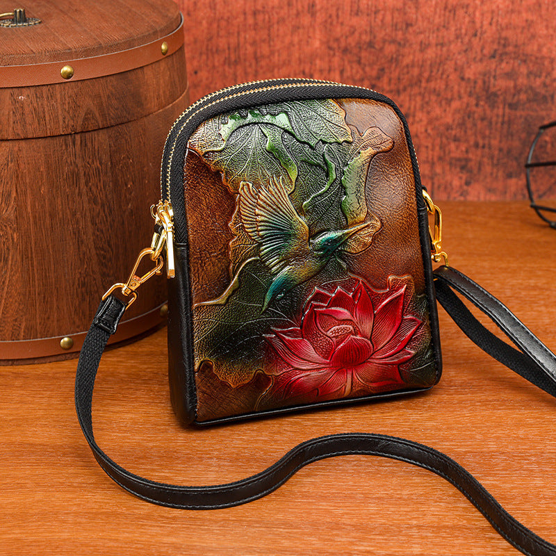 Women's Ethnic Style Painted Texture Commuter Versatile Bags