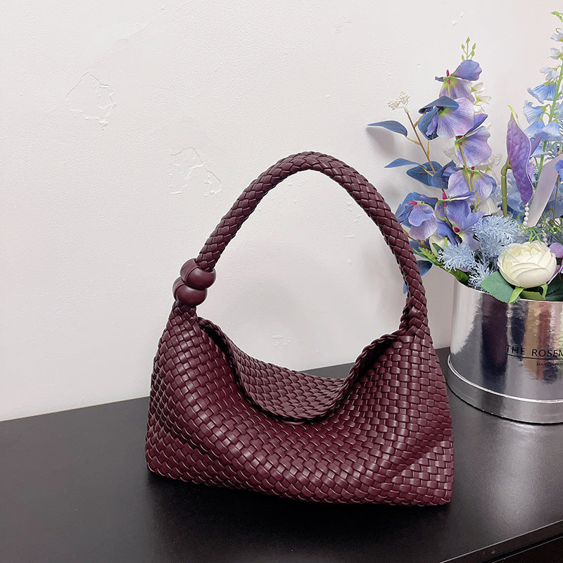 Women's Handmade Woven Vegetable Basket Beach Vacation Women's Shoulder Bag