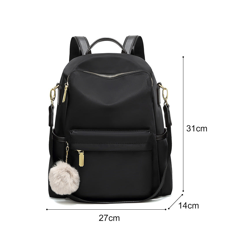 Women's Oxford Cloth Simple Lightweight Versatile College Leisure Backpack