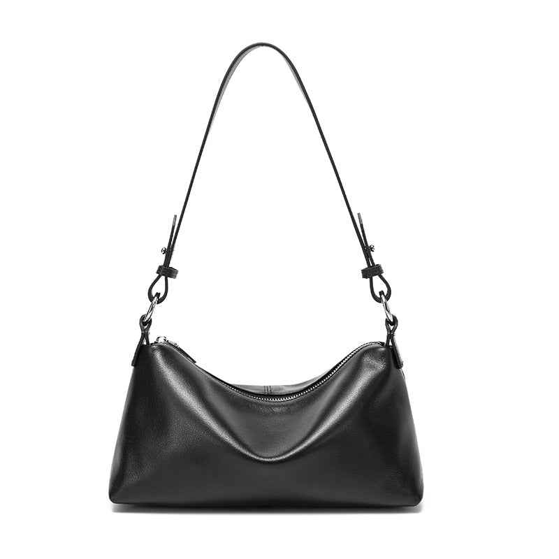 Genuine Leather Advanced Layer Cowhide Fashion Underarm Bag