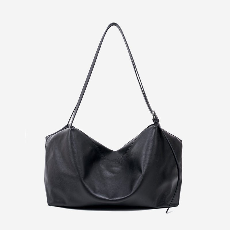 Women's First Layer Cowhide Commuter Genuine Leather Lazy Women's Shoulder Bag