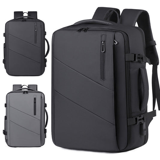 Graceful Men's High-grade Scalable Large Capacity Business Backpack