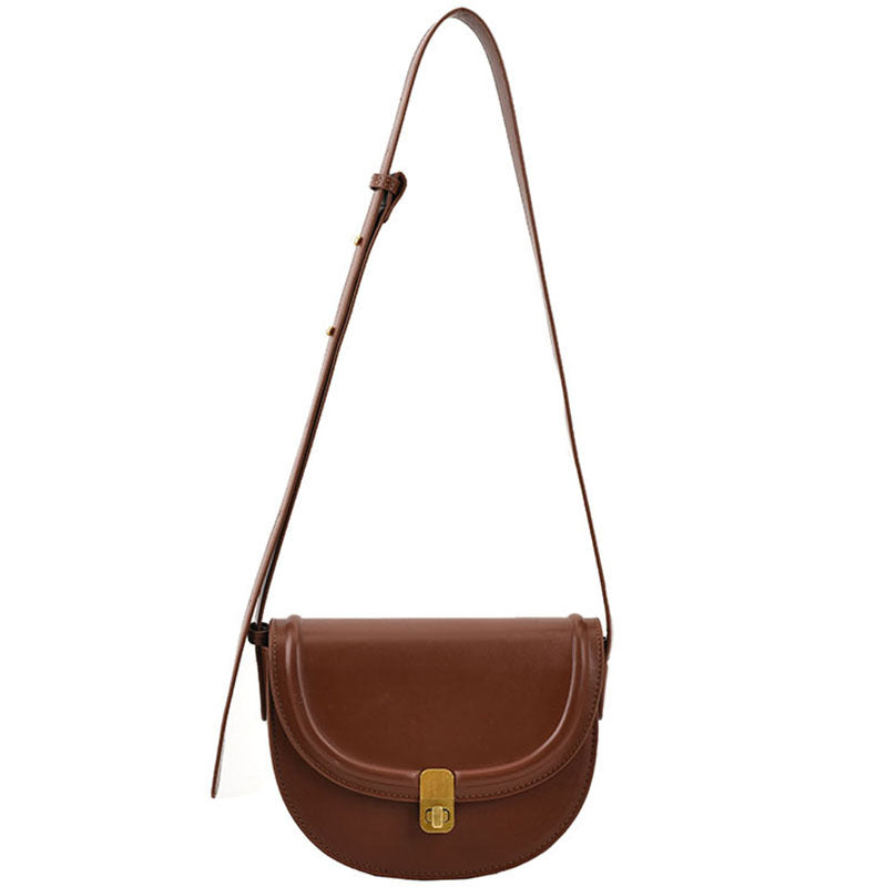 Women's Retro Textured Popular One Saddle Women's Messenger Bag