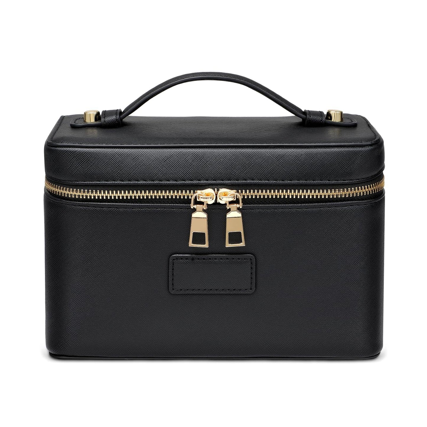 Portable With Compartment Large Capacity Leather Makeup Bag