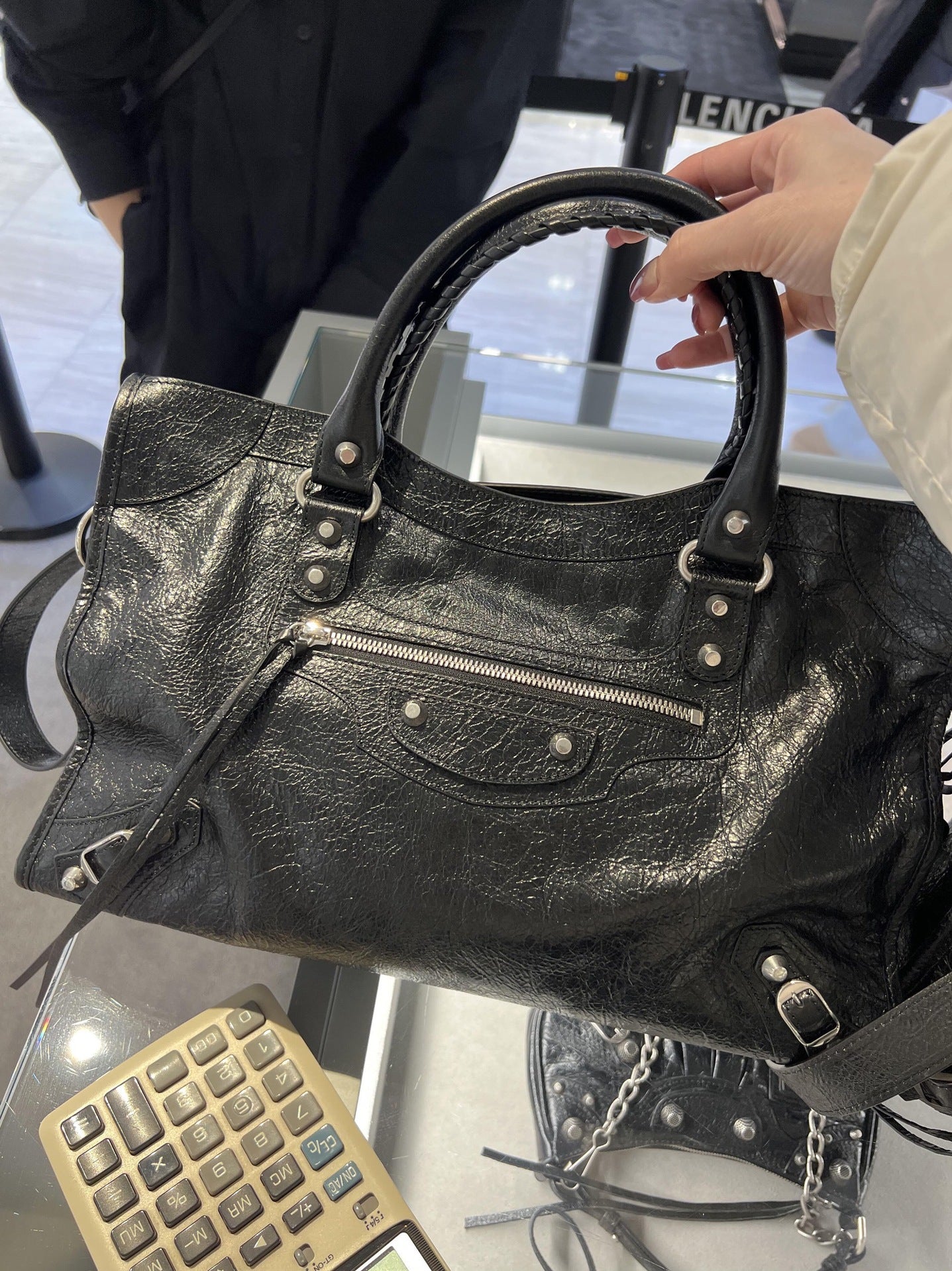 Paris Advanced Texture Hot Rivet Motorcycle Large Capacity Totes Bags