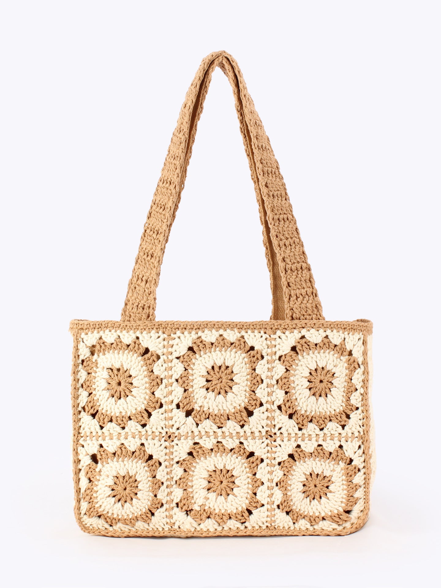Women's Cotton Thread Mosaic Woven Seaside Holiday Bags