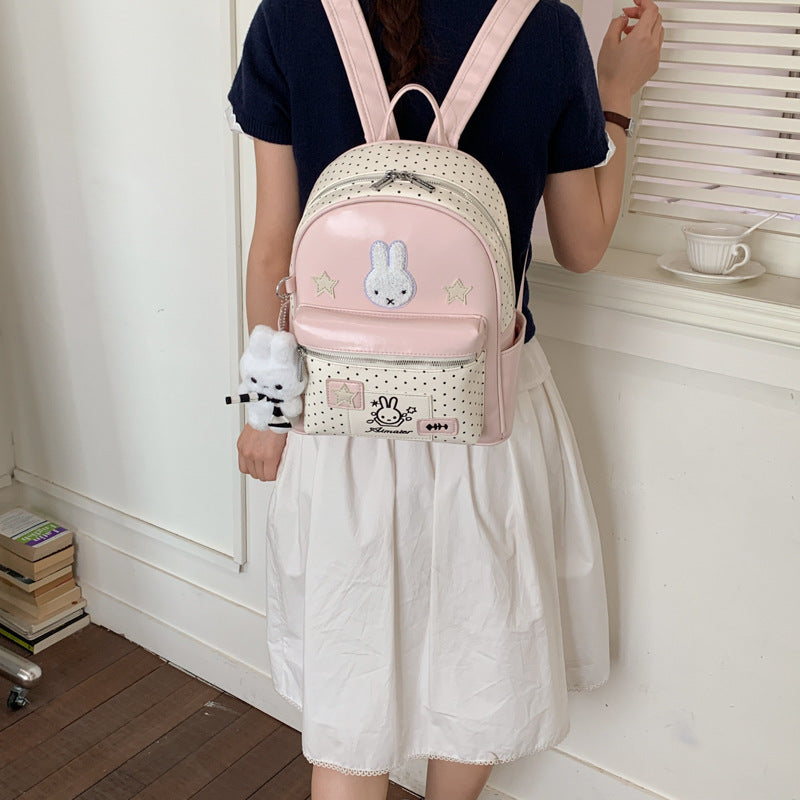 Women's Cute Polka Dot Lightweight Good-looking Large Capacity Women's Backpack