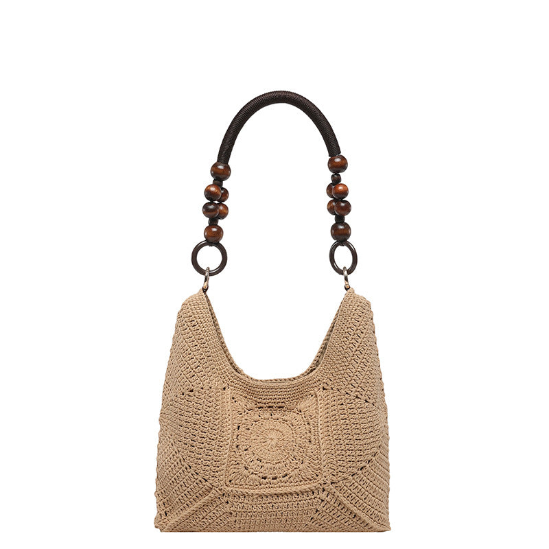 Style Vintage Hand-woven Crocheted Underarm Good-looking Shopping Shoulder Bags